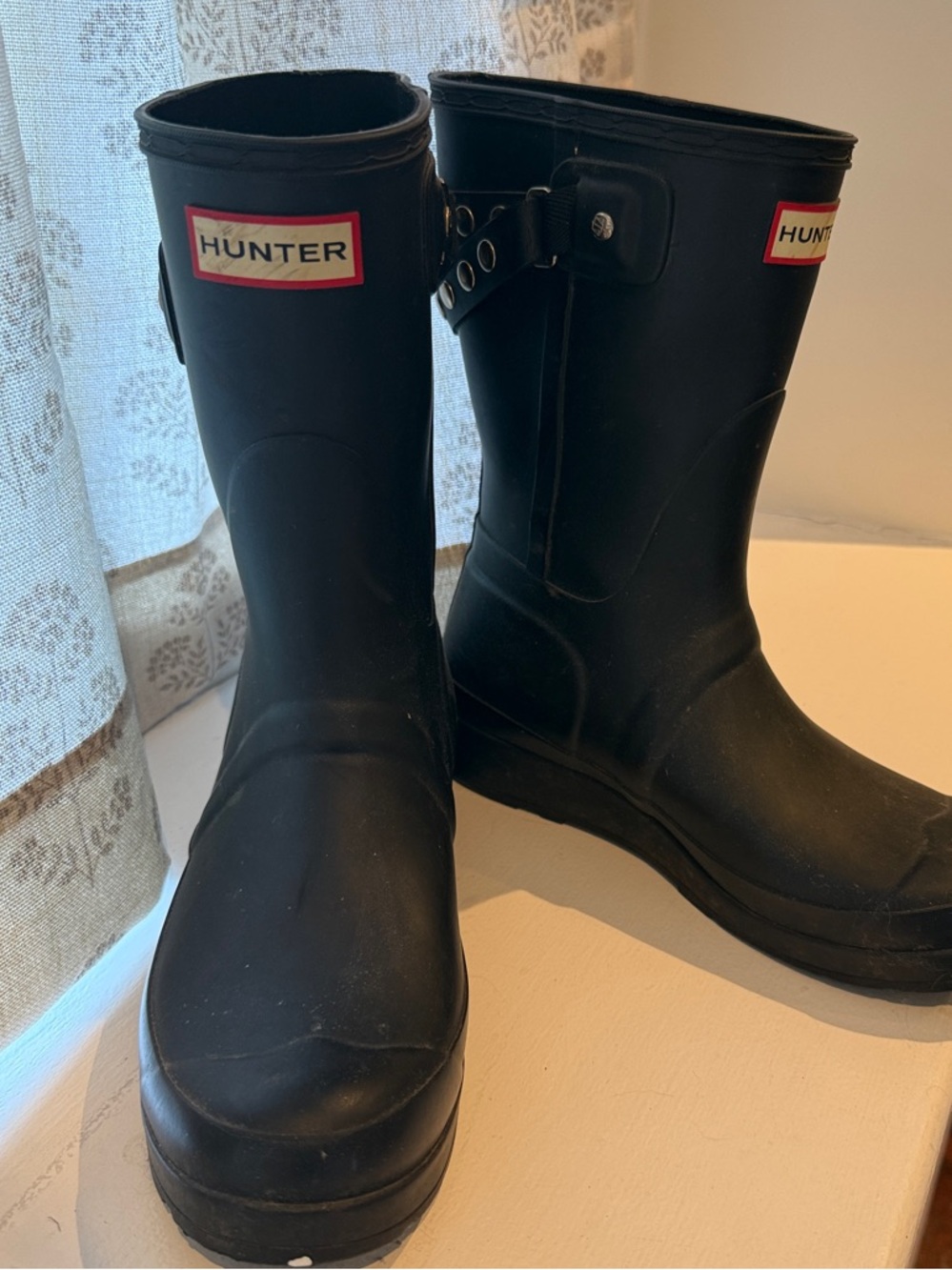 Hunter Black Women's Mid-Calf Rain Boots - Picture 2 of 4